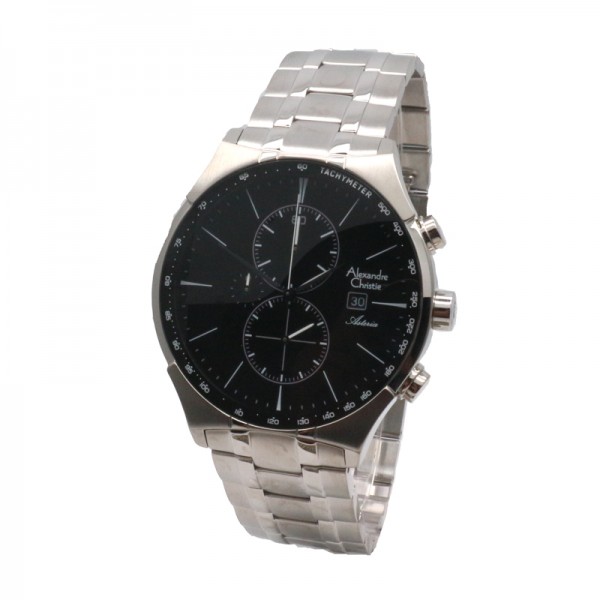 Alexandre Christie AC 6467 Silver Black MCBTBBA